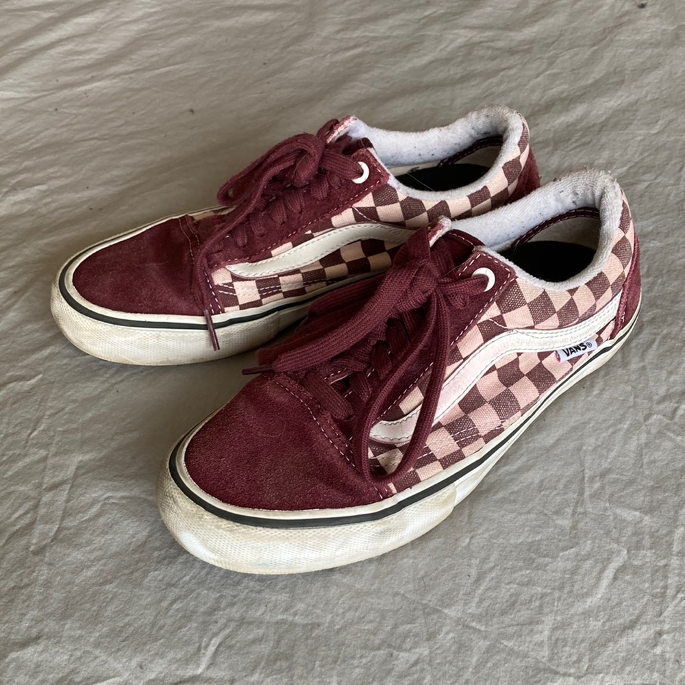 Thrifted Maroon Classic Vans w/ Ultra Cush
